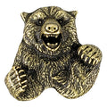 Bear Mascot Antique Brass Pin