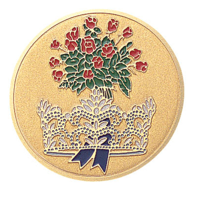 BEAUTY PAGENT, 2 INCH ETCHED ENAMELED