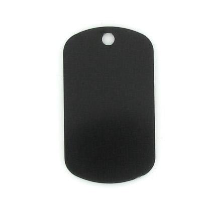 BLACK ALUMINUM DOG TAG