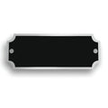 BLACK MATTE SILK SCREENED SILVER ALUMINUM PLATE
