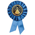 BLUE ROSETTE AWARD RIBBON WITH 2 INCH IN HONOR OF EXCELLENCE MYLAR INSERT