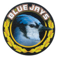 2 Inch in Diameter Round 'Blue Jays' Sports Insert in Gold and Mylar
