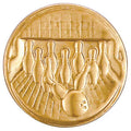 1-Inch in Diameter Round Metal Bowling Medallion Insert in Multiple Colors