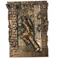 BRASS BRAVEST PLAQUE MOUNT, 4-1/4X5-3/5 INCH