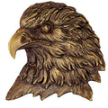 BRASS EAGLE HEAD PLAQUE MOUNT, 4-1/2X4-1/2 INCH
