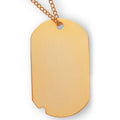 BRASS GOLD POLISHED DOG TAG