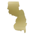 BRASS PLATE SHAPE OF NEW JERSEY