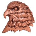 BRONZE EAGLE HEAD PLAQUE MOUNT, 4-1/2X4-1/2 INCH