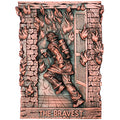 BRONZE FIREMAN PLAQUE MOUNT, 5-3/4X8-1/4 INCH