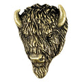Buffalo Mascot Antique Brass Pin