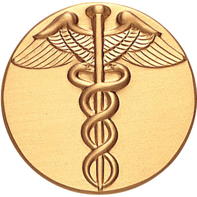CADUCEAS, 2 INCH STAMPED INSERT
