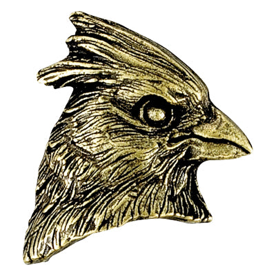 Cardinal Mascot Antique Brass Pin