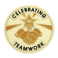 CELEBRATE TEAMWORK, 2 INCH ETCHED ENAMELED