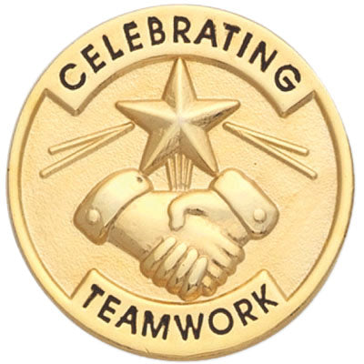 CELEBRATING TEAMWORK PIN