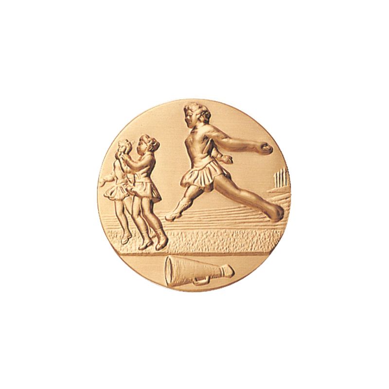 1-Inch in Diameter Round Metal Cheerleading Medallion Insert in Multiple Colors