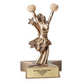 CHEERLEADER, FEMALE, 6 1/2 INCH FIGURE TROPHY