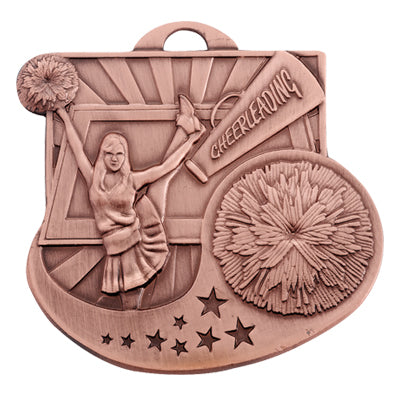 CHEERLEADER MEDAL - MULTIPLE COLORS