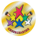 2 Inch in Diameter Round Cheerleading Insert with Mylar Detailing