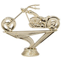 3-3/4 INCH GOLD PLASTIC CHOPPER MOTORCYCLE TROPHY FIGURE