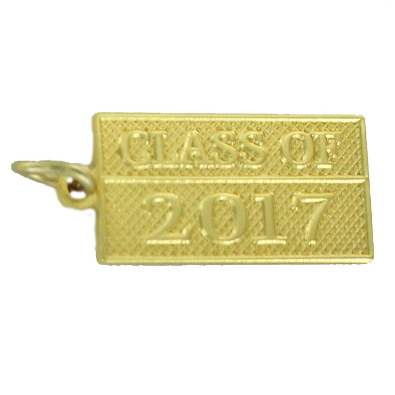 CLASS OF 2017 GOLD PENDANT WITH OPTION TO ATTACH TO CHAIN OR KEY RING