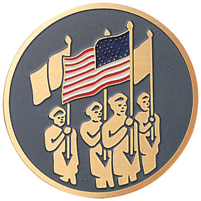 COLOR GUARD MALE, 2 INCH ETCHED ENAMELED