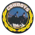 2 Inch in Diameter Round Detailed 'Cowboys' Sports Insert in Gold with Mylar Detailing