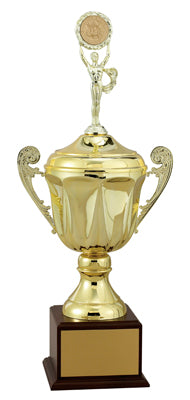 CUP WITH LID ON BASE 25 INCH  SILVER