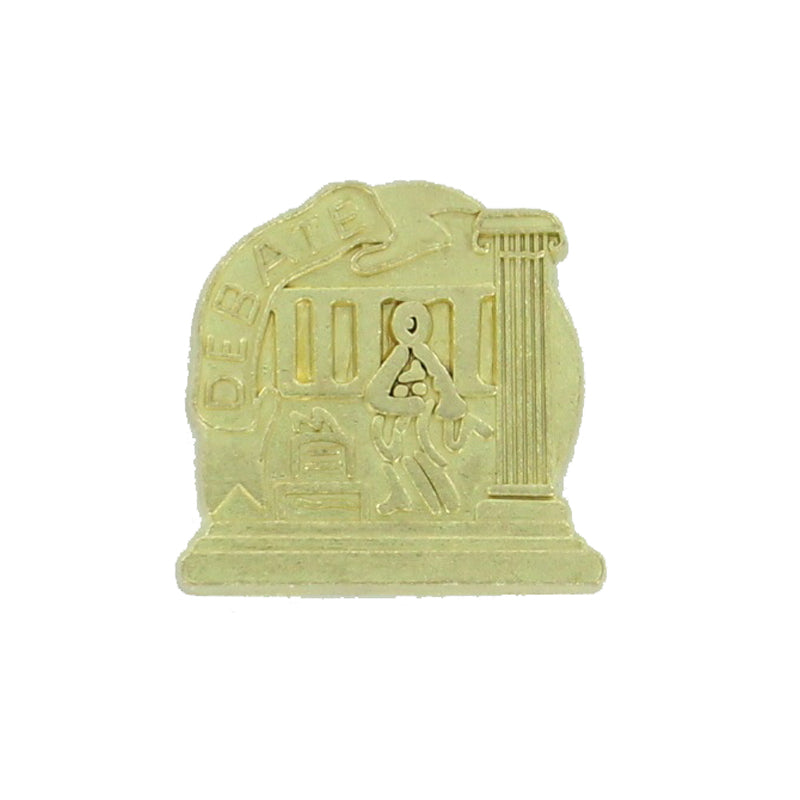 DEBATE CHENILLE PIN GOLD