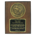 DEPARTMENT OF JUSTICE PLAQUE, SIMULATED WALNUT, 8 X 10 INCHES