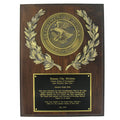 DEPARTMENT OF JUSTICE PLAQUE, SIMULATED WALNUT, 9 X 12 INCHES