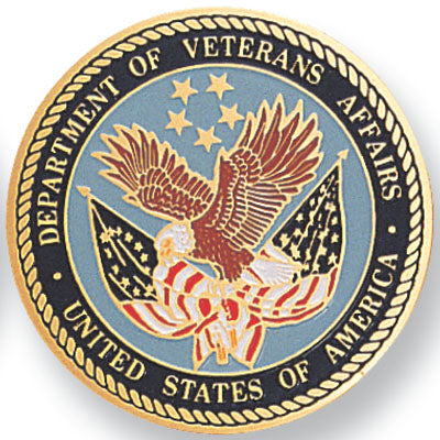 DEPT.OF VETERAN AFFAIRS, 2 INCH ETCHED ENAMELED