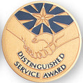 DISTINGUISHED SERVICE AWARD, 2 INCH ETCHED ENAMELED