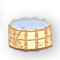 DRUM PIN ENAMELED GOLD