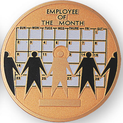 EMPLOYEE OF THE MONTH, 2 INCH ETCHED ENAMELED