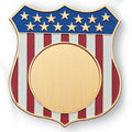 Enameled Bronze Shield with 2 Inch Insert
