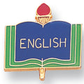 ENGLISH PIN ENAMELED, GOLD