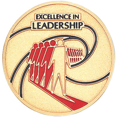 EXCELLENCE IN LEADERSHIP, 2 INCH ETCHED ENAMELED