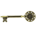 FANCY CAST GOLD KEY WITH STUDS TAKES INSERT, 9-1/4 X 3 INCH