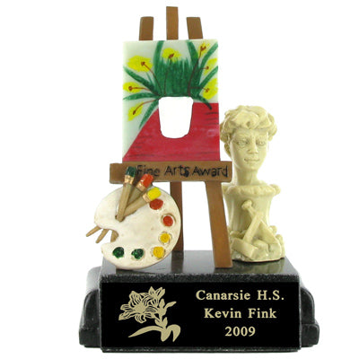 FINE ARTS AWARD SCHOLASTIC TROPHY, 5-3/4 INCH