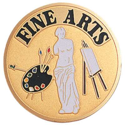 FINE ARTS PAINTING SCULPTURE, 2 INCH ETCHED ENAMELED