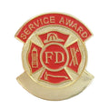 FIRE DEPARTMENT SERVICE AWARD PIN - PLAIN OR STOCK IMPRINT