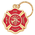 FIRE FIGHTER ENAMELED KEYRING