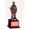 FIREFIGHTER TROPHY, 10 INCH, ELECTROPLATED IN BRONZE