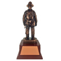 FIREFIGHTER TROPHY WITH PRAYER, 14 INCH, ELECTROPLATED IN ANTIQUE BRONZE