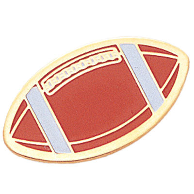 FOOTBALL ENAMELED PIN GOLD
