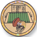 2 Inch in Diameter Round Football Insert with Mylar Detailing