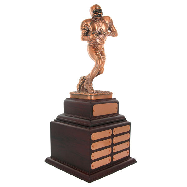 FOOTBALL PERPETUAL TROPHY, 16 INCHES, 32 PLATES