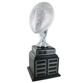 FOOTBALL PERPETUAL TROPHY, HEIGHT 20 INCHES, 10-1/2 INCH SILVER BALL