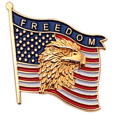 FREEDOM AMERICAN FLAG PIN