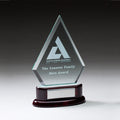 7-1/2 INCH GLASS ARROW HEAD AWARD